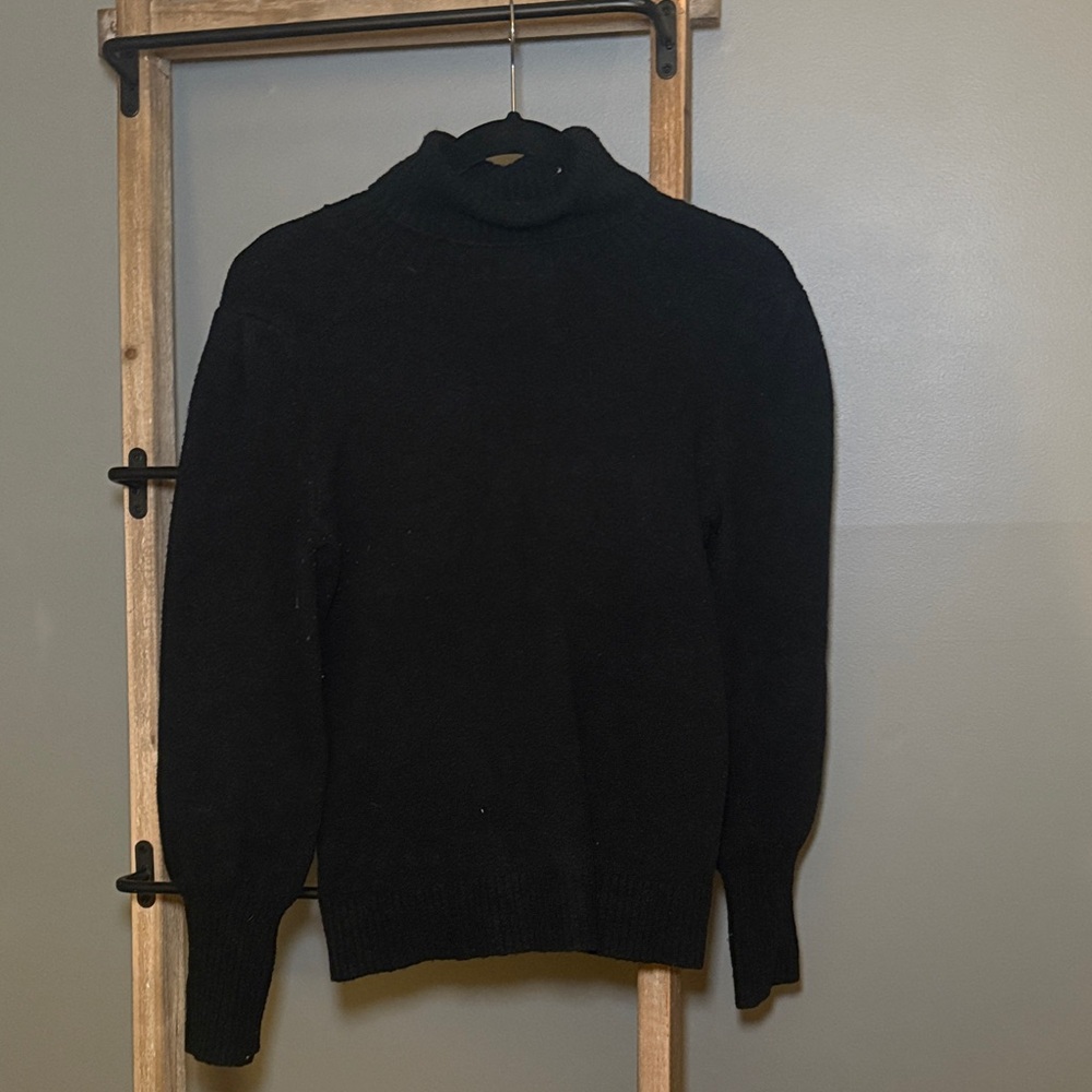 J. Crew Factory Women's Black Turtleneck Sweater